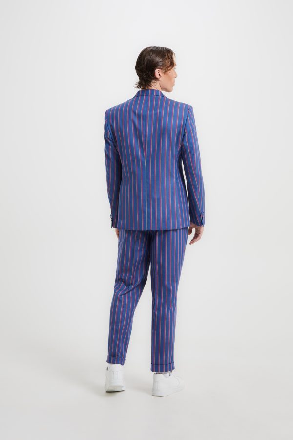SUITS ROSS BLUE WITH FUCSIA PINSTRIPES